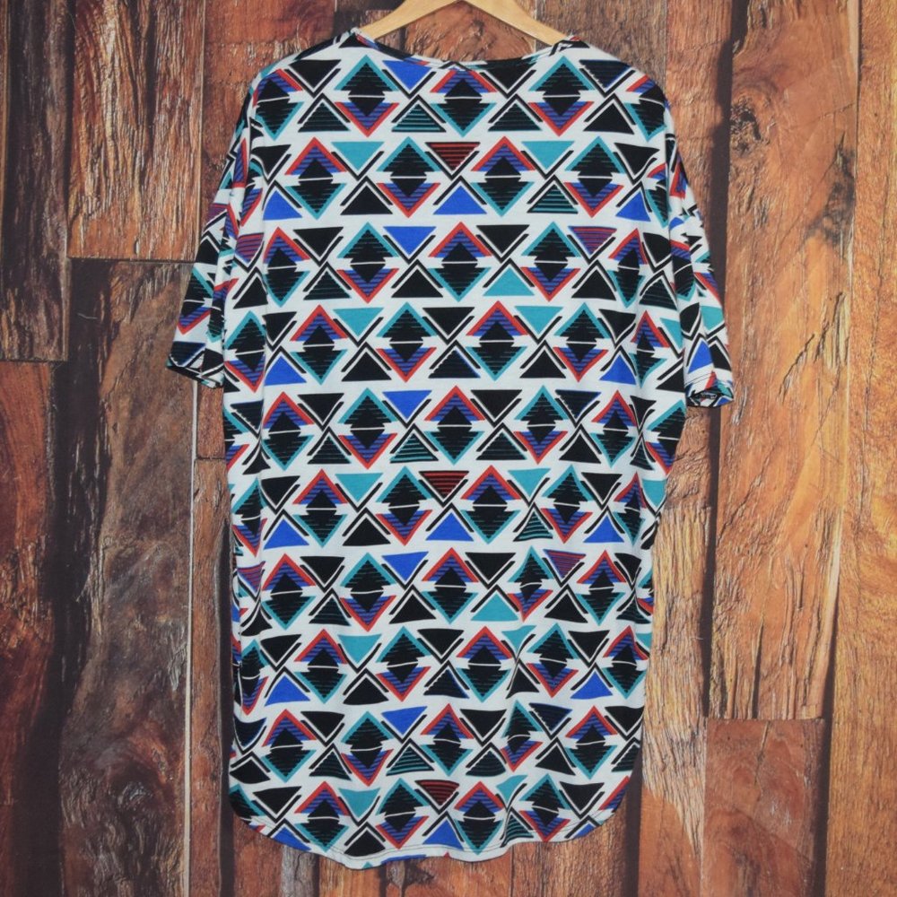 LULAROE Women's Sz M Patterned Tunic Blouse - Great Condition - Picture 5 of 7